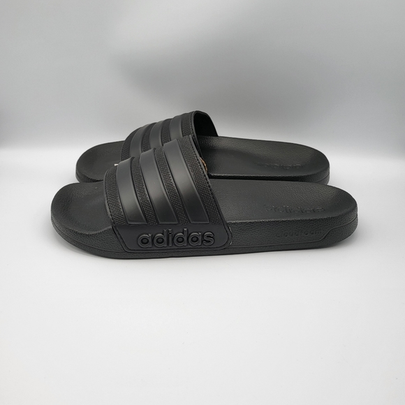 NEW Men's Adidas Shower Slides in Triple Black - Picture 2 of 11